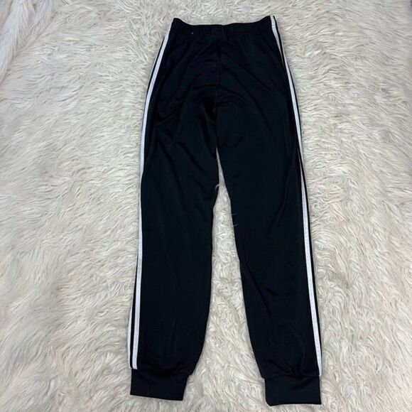Adidas Men's Medium Essential Joggers Pants Black White Striped Sweatpants - Picture 2 of 11